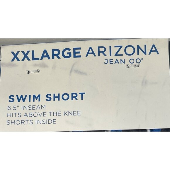 Arizona Jean Co Mens XXL Striped Swim Trunks With Elastic Waistband & Drawstring - Picture 9 of 11